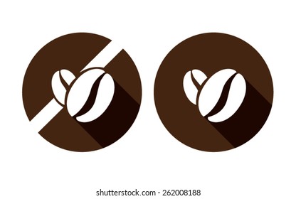 coffee brown bean vector icon on white background food allergy