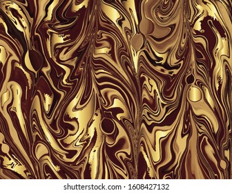 Coffee  brown gold marble abstract background template.Modern and original liquid texture.Good for design covers, presentation, 
invitation, flyers, posters, business cards and social media.