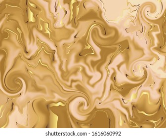 Coffee  brown gold marble abstract background template.Modern and original liquid texture.Good for design covers, presentation, 
invitation, flyers, posters, business cards and social media.
