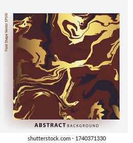 Plantilla de fondo abstracto de mármol dorado de café.Textura líquida moderna y original.Buena para cubiertas de diseño, presentación, 
invitación, volantes, afiches, tarjetas de visita y medios sociales.