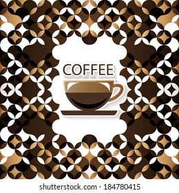 Coffee. Brown modern geometrical abstract background.  