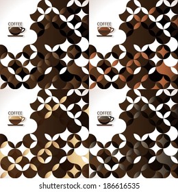 Coffee. Brown modern geometrical abstract background. 