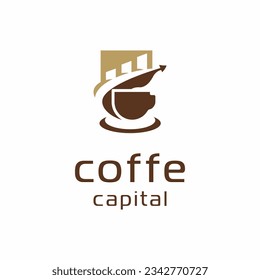 construcción de café, símbolo de ilustración vectorial para un diseño creativo, sencillo y elegante de un logotipo de negocios de café