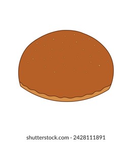 coffee bun icon Cartoon Vector illustration Isolated on White Background