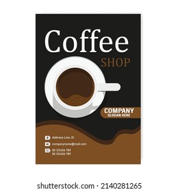 coffee business flyer, poster design template