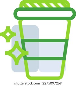 Coffee business icon collection with green outline style. symbol, set, web, line, technology, internet, design. Vector Illustration