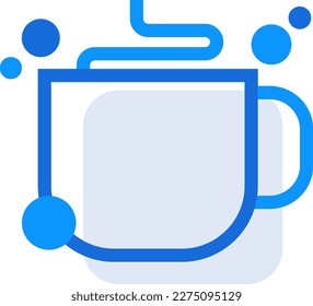 Coffee business people icon with blue outline style. drink, coffee, cup, mug, hot, restaurant, espresso. Vector Illustration