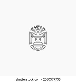 coffee business vintage emblem logo design