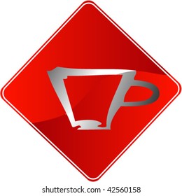 coffee button , vector