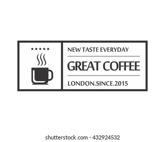coffee cafe badge image vector icon