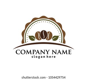 coffee cafe bistro vector logo design template