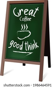 coffee cafe blackboard or chalkboard pavement menu mockup