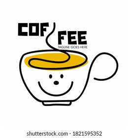 coffee cafe , Coffee cup and shop logo design vector