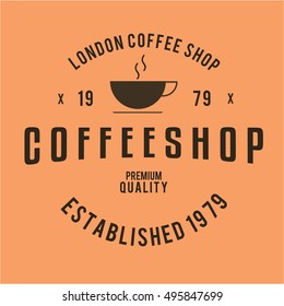 coffee cafe emblem vintage hipster set