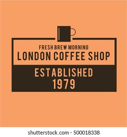 coffee cafe emblem vintage hipster set