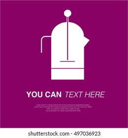 coffee cafe equipment vector icons greeting set
