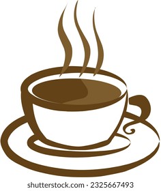 Coffee cafe icon symbol logo vector illustration. Fit for FNB business