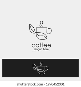 coffee cafe logo, can be used for coffee shops, cafes, restaurants, coffee brand logos etc.
