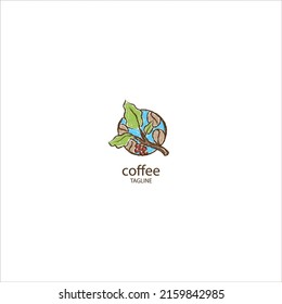 coffee cafe logo, can be used for coffee shops, cafes, restaurants, coffee brand logos etc.