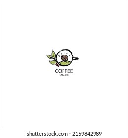 coffee cafe logo, can be used for coffee shops, cafes, restaurants, coffee brand logos etc.