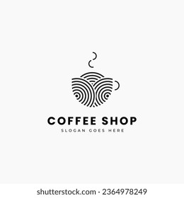 Coffee cafe logo, can be used for coffee shops, cafes, restaurants, coffee brand logos