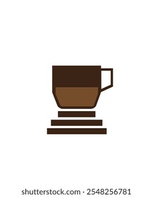 Coffee cafe logo. Coffee cup illustration