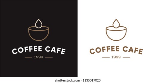 Coffee cafe logo Design with modern and vintage concept