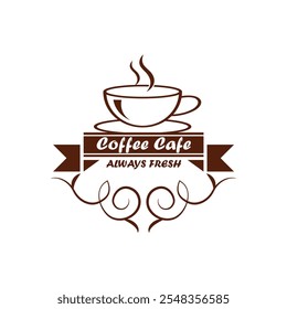 Coffee Cafe Logo Design Template Premium Coffee Shop.
