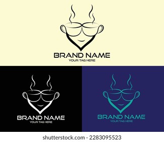 Coffee cafe logo design vector. hot coffee icon design vector illustration. Food and drink vector illustration black on a white background.