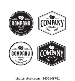 Coffee Cafe Logo, Coffee emblem Logo