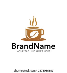 coffee cafe logo icon vector template with gradient color collection 