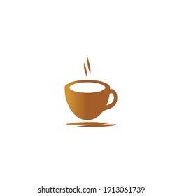 coffee cafe logo icon vector template with gradient color collection.