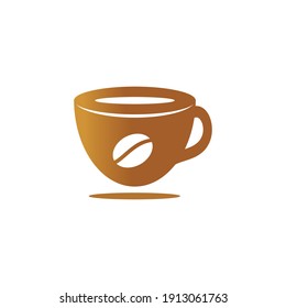 coffee cafe logo icon vector template with gradient color collection.