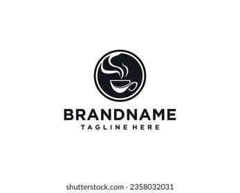 coffee cafe logo illustration design template