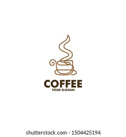 coffee cafe logo line art