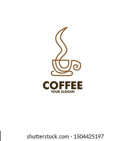 coffee cafe logo line art