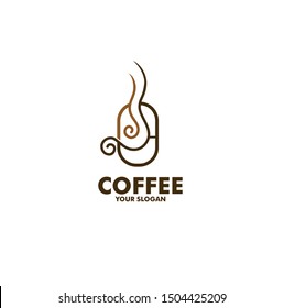 coffee cafe logo line art