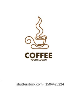 coffee cafe logo line art