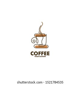 coffee cafe logo line art