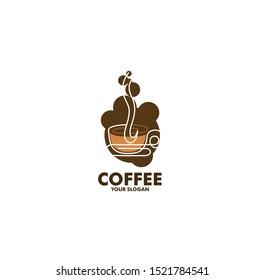 coffee cafe logo line art