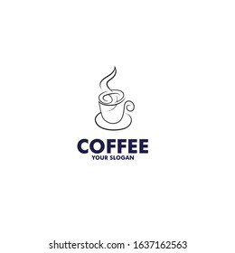 coffee cafe logo line art