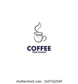 coffee cafe logo line art