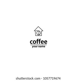 coffee cafe logo, line art,template icon