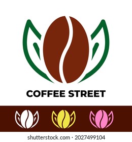 Coffee cafe logo from selected coffee beans