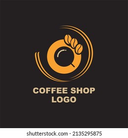 Das Kaffeehaus-Logo. Einfache Kaffeemaschine, Vektorgrafik