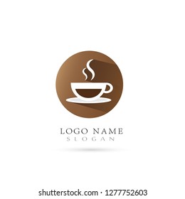 Coffee & Cafe Logo. Symbol & Icon Vector Template.