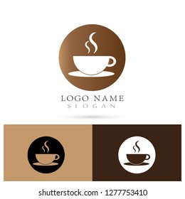 Coffee & Cafe Logo. Symbol & Icon Vector Template.