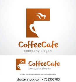 Coffee Cafe Logo Template Design Vector, Emblem, Design Concept, Creative Symbol, Icon