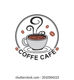 coffee cafe logo vector illustration