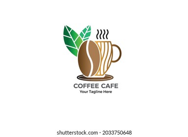 Coffee Cafe Logo Vector Illustration